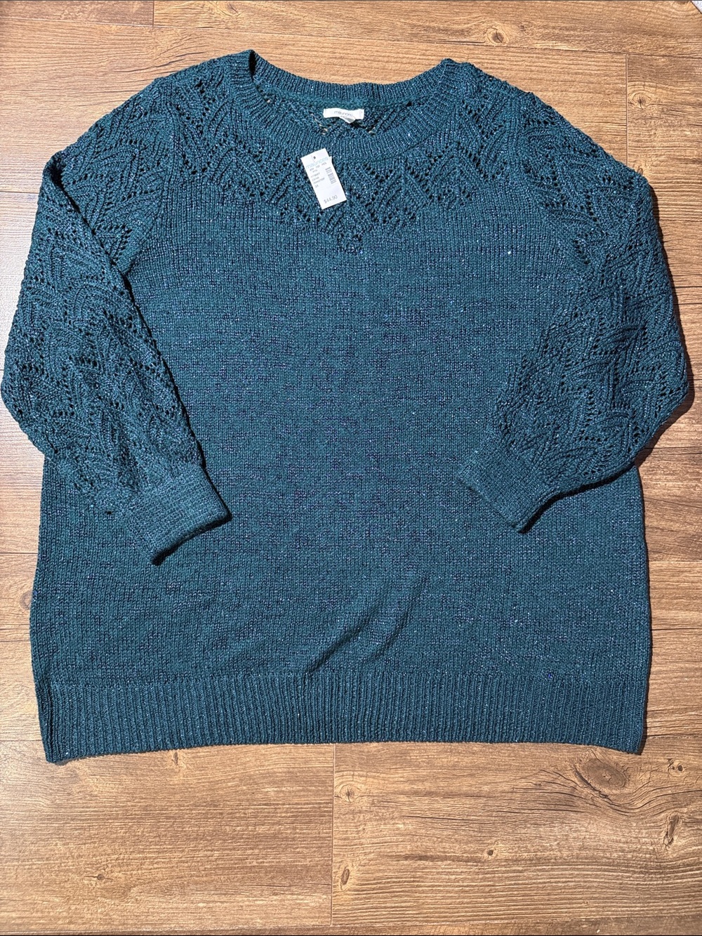 Maurices Teal Knit Sweater Women’s 3X NWT